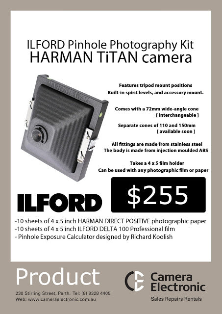 NEW Ilford Pinhole Photography Kit – Camera Electronic