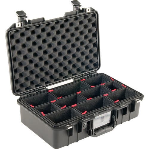 Pelican 1555AirTP Carry-On Case (Black, TrekPak Insert)