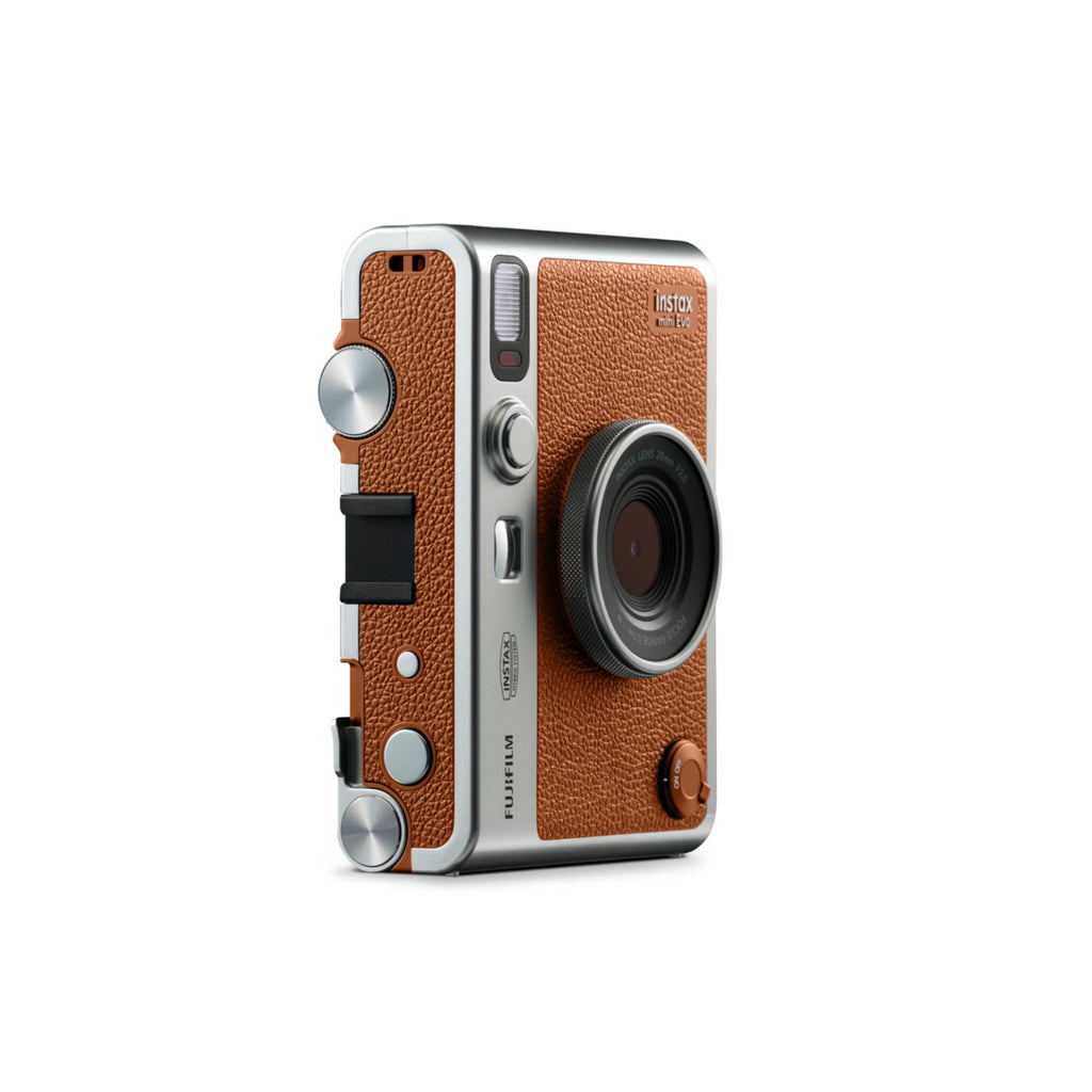 Fujifilm Instax Mini Evo Instant Camera with Built-In Flash, Brown