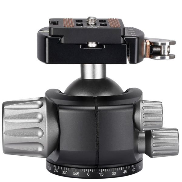 Leofoto LH-40LR 40mm Low Profile Ball Head with LR-50 Quick Release Lever Clamp and NP-50 Plate