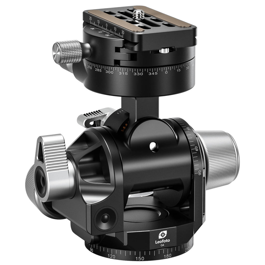 Leofoto G4 Pro 60mm 3-Axis Geared Head with GR-2 Geared Panning Clamp