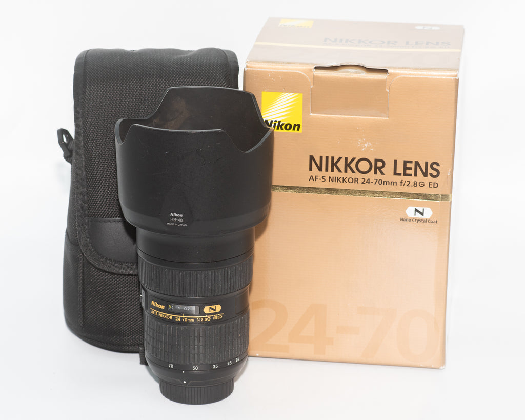 Nikon AF-S 24-70mm f/2.8G ED Lens with Box, Hood, Caps & Pouch (Second Hand)