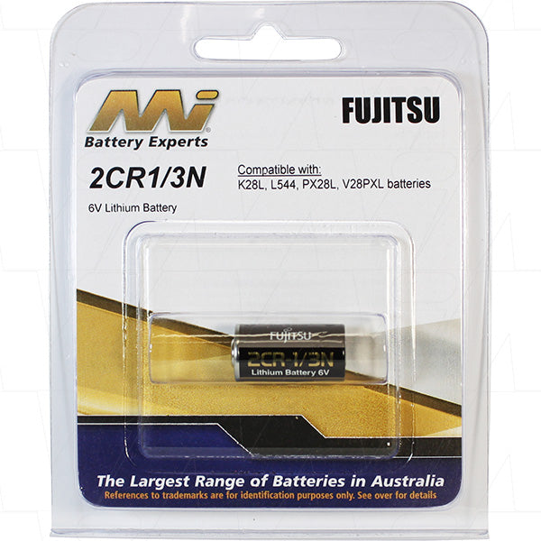 Fujitsu 2CR1/3N 6V 160mAh Lithium Manganese Dioxide Battery