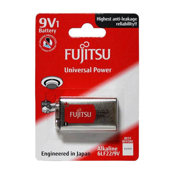 Fujitsu Universal Power 6LF22 9V Size Alkaline Battery