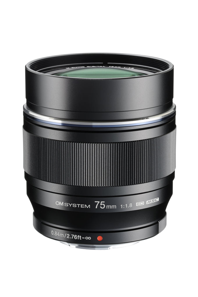 OM System M.Zuiko ED 75mm f/1.8 Lens (Black)