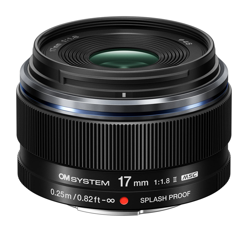 OM System M.ZUIKO Digital 17mm f/1.8 II Lens (Black)