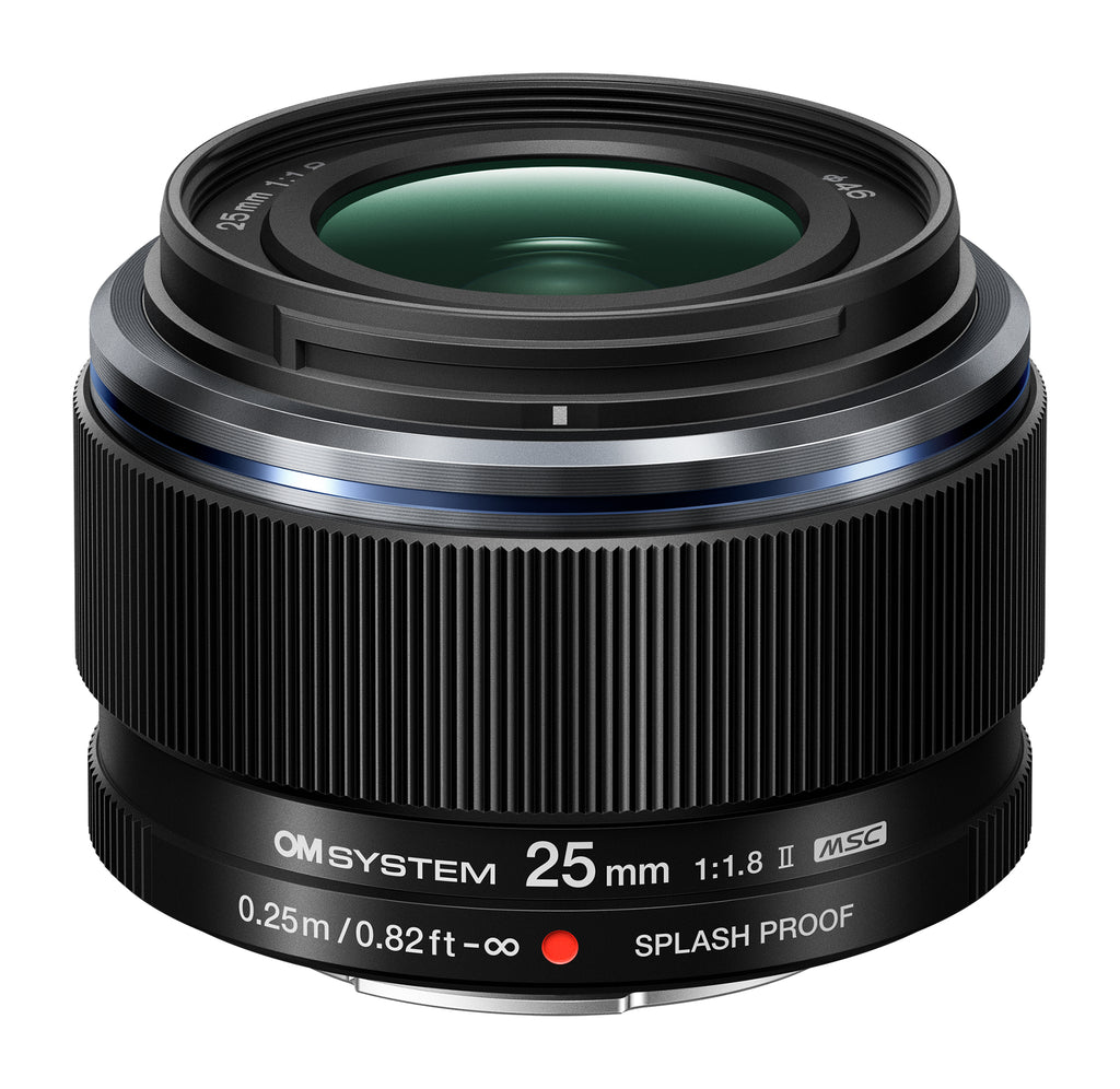 OM System M.ZUIKO Digital ED 25mm f/1.8 II Lens (Black)