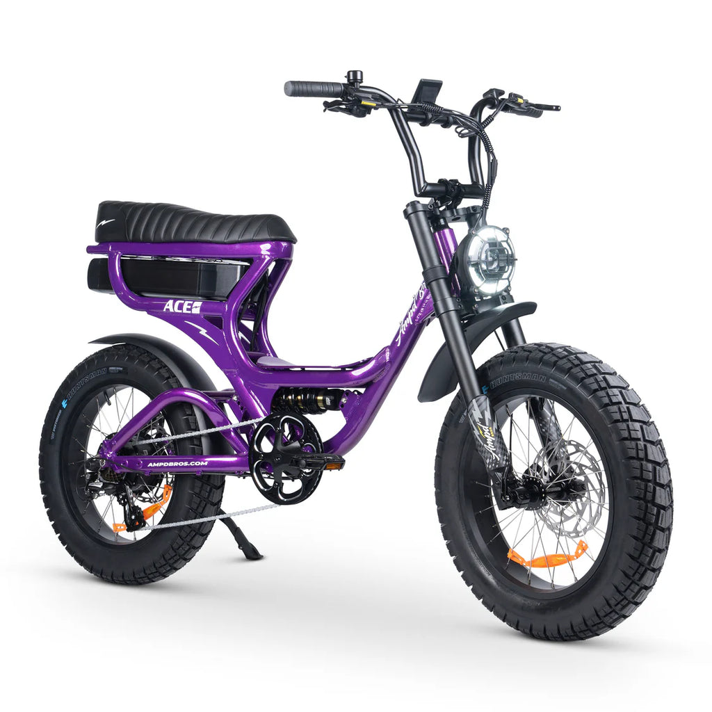 Ampd Bros Ace S-Pro Dual Suspension Electric Bike (Phantom Purple)