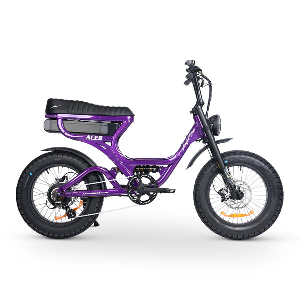 Ampd Bros Ace S-Pro Dual Suspension Electric Bike (Phantom Purple)