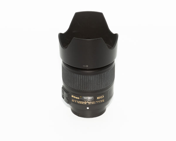 Nikon AF-S NIKKOR 35mm f/1.8G ED Lens with Hood and Caps (Second Hand)