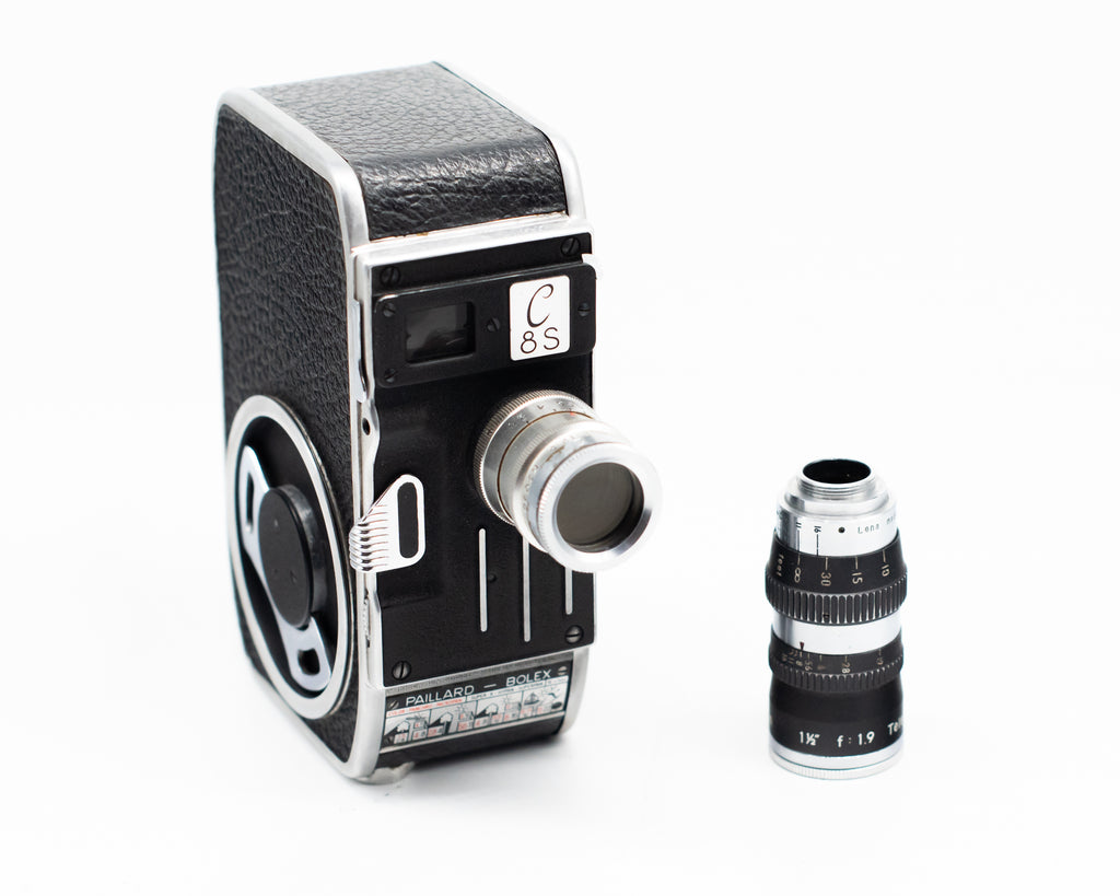 Bolex Paillard C-8S Double 8 Camera w/Lytar 12.5mm f/2.5 & Nipolen 1 1/2'' f/1.9 (Second Hand)