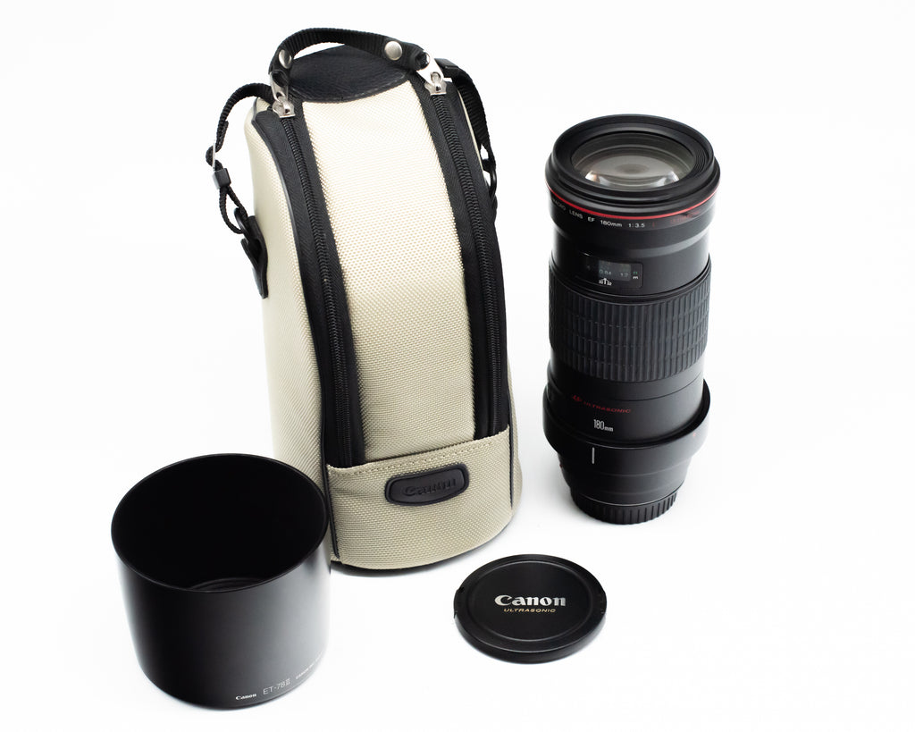 Canon EF 180mm f/3.5L USM Macro Lens with Hood Caps & Pouch (Second Hand)