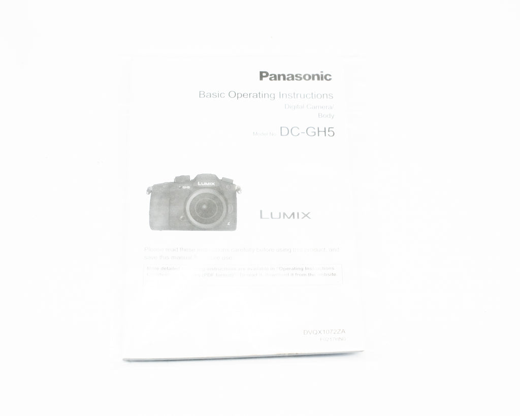 Panasonic Lumix GH5 Operating Instructions Manual (English) (Second Hand)