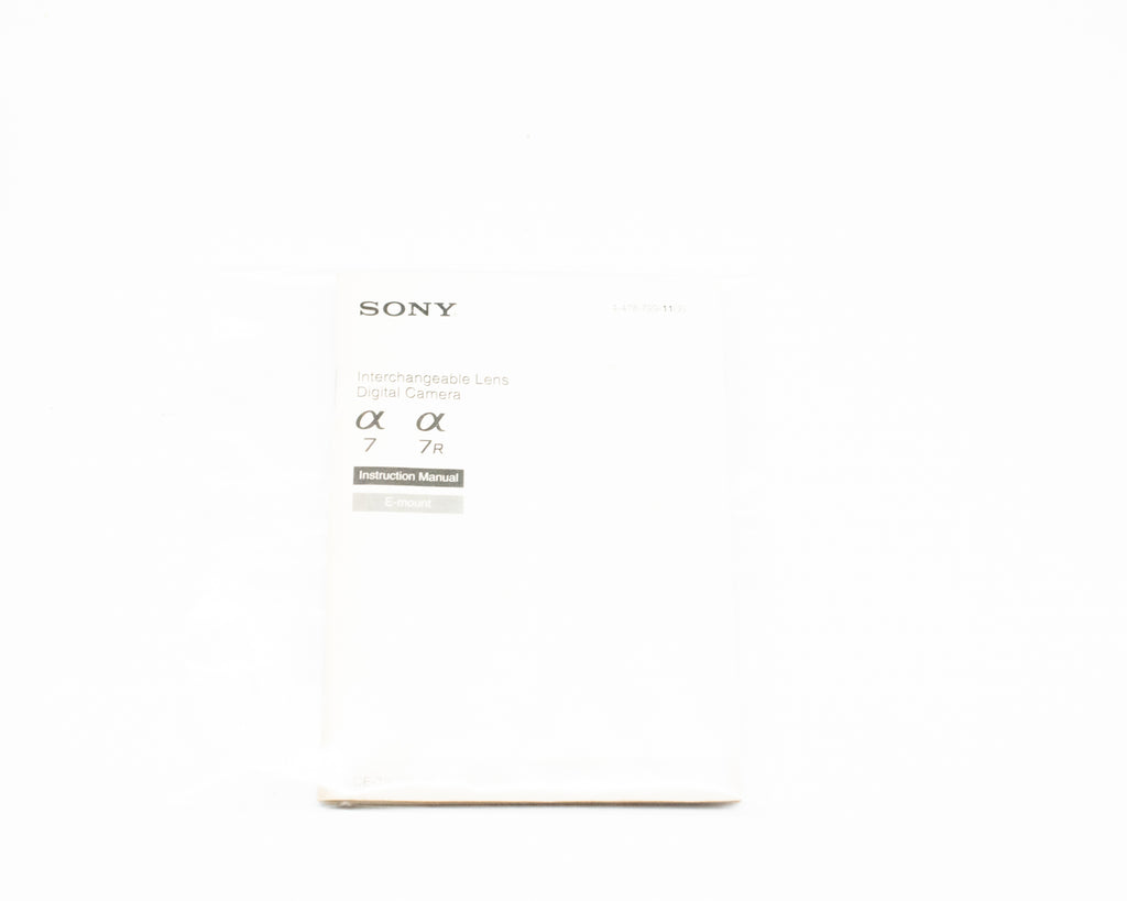 Sony A7/A7R Instruction Manual English (English) with Warranty Card (Second Hand)