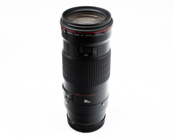 Canon EF 180mm f/3.5 USM Macro Lens with Hood Caps and Pouch 67908 (Second Hand)