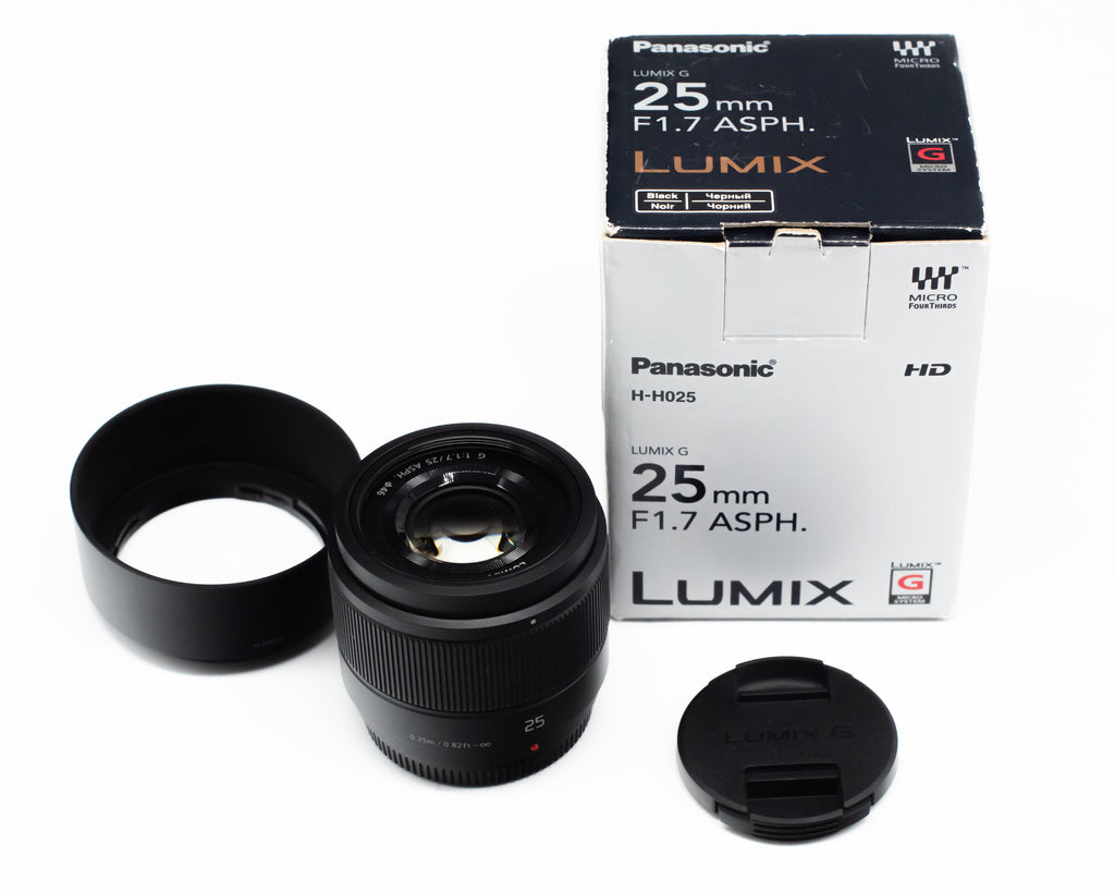 Panasonic Lumix G 25mm f/1.7 ASPH Lens with Box and Caps XBILF201327 (Second Hand)