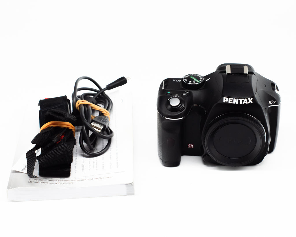 Pentax K-X Digital SLR Camera Body with Strap Caps and Manual 3977907 (Second Hand)