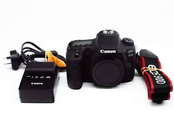 Canon EOS 90D Digital SLR Camera Body w/Box Charger Strap & Battery (Second Hand)