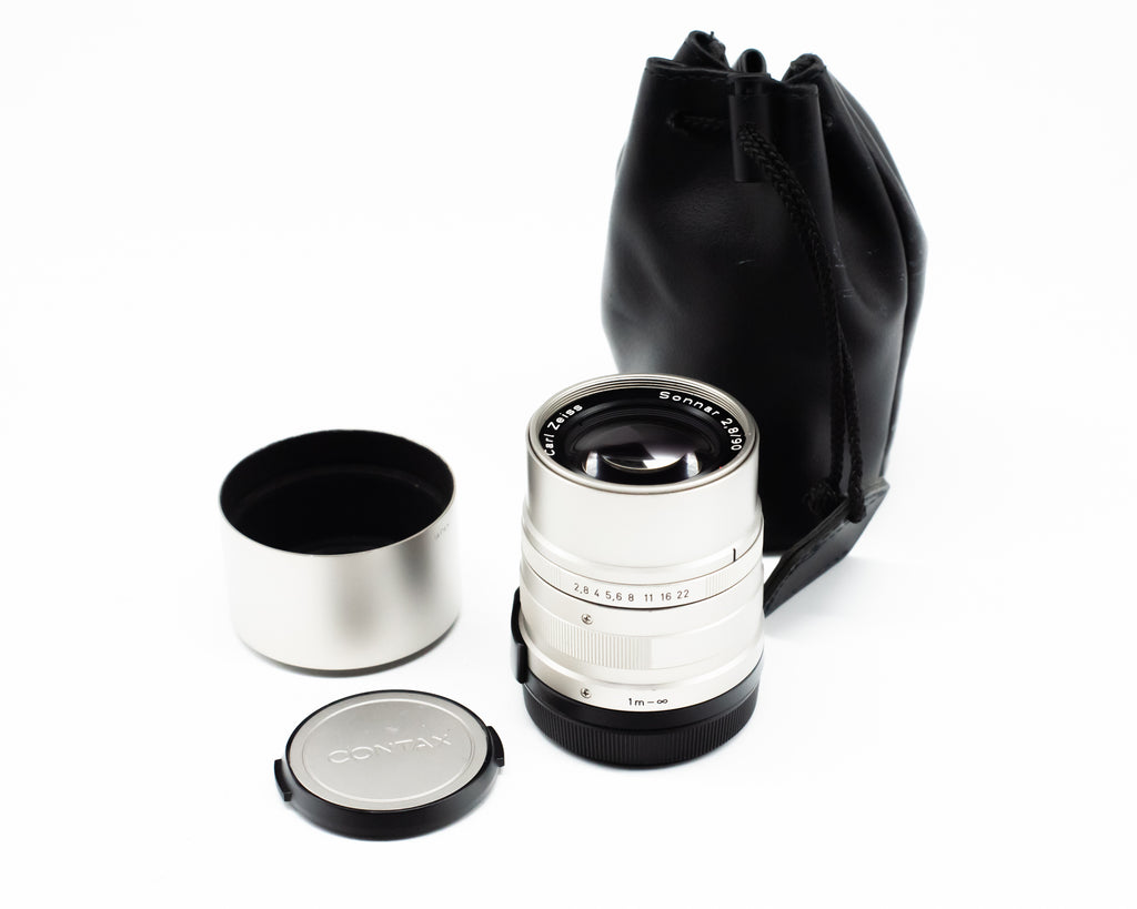 Carl Zeiss 90mm f/2.8 T* Sonnar Lens Contax G with Hood Caps & Pouch 7757570 (Second Hand)