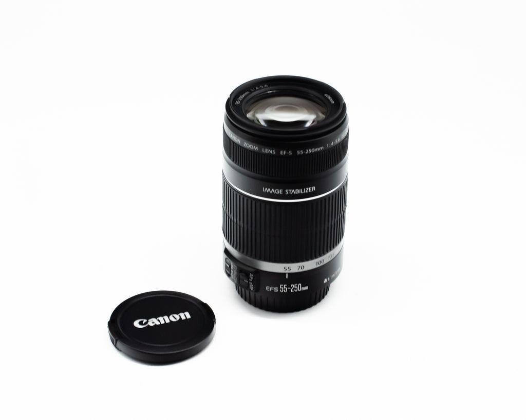 Canon EF-S 55-250mm f/4-5.6 IS Lens with Caps 7751028375 (Second Hand)