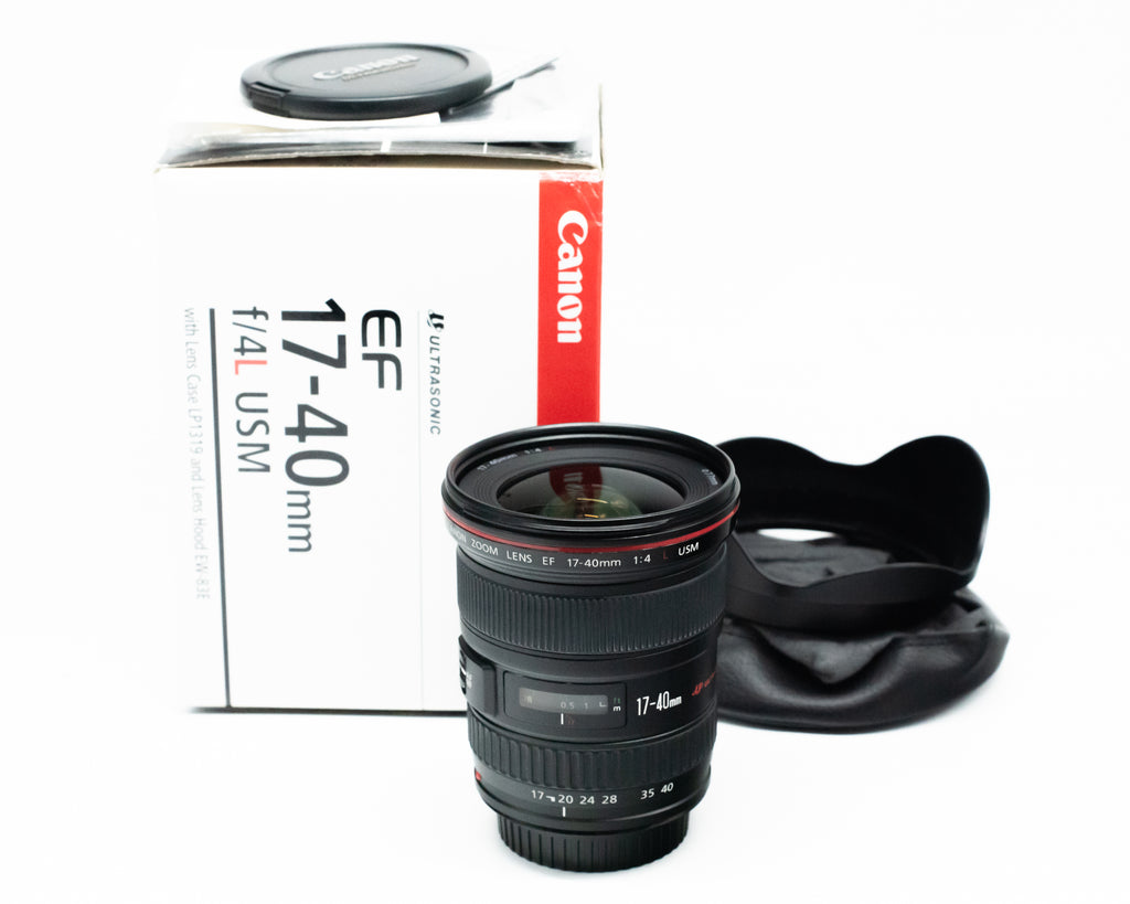 Canon EF 17-40mm f/4L USM Lens with Caps Hood Bag & Box 5617191 (Second Hand)