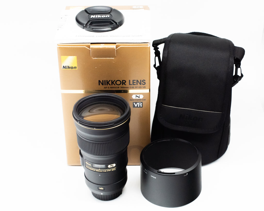 Nikon AF-S NIKKOR 300mm f/4E PF ED VR Lens with Box Hood Pouch & Manual 242130 (Second Hand)