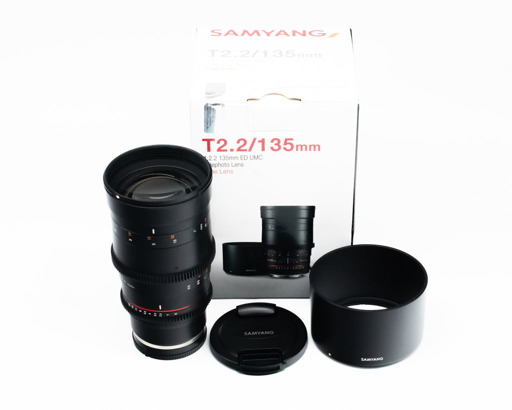 Samyang 135mm T2.2 Cine Lens VDSLR Sony E Mount Mint in Box (Second Hand)