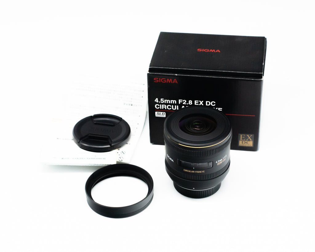 Sigma 4.5mm f/2.8 Fisheye DC HSM Lens for Nikon with Case & Caps 125065570 (Second Hand)