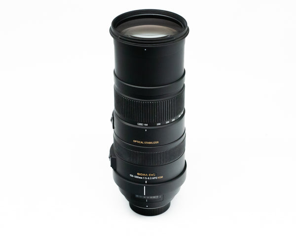 Sigma AF 150-500mm f/5-6.3 OS APO DG HSM Lens for Nikon F with Case & Caps 13109303 (Second Hand)