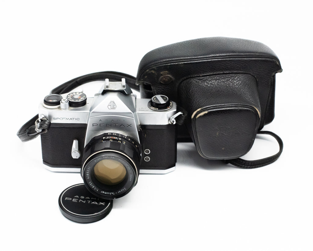 Pentax Spotmatic SP with Case & 55mm f/1.8 Super Takumar Lens 3728014 (Second Hand)