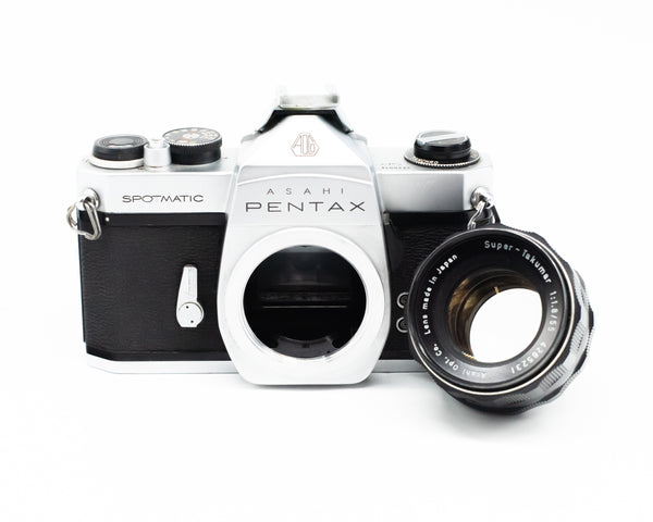 Pentax Spotmatic SP with Case & 55mm f/1.8 Super Takumar Lens 3728014 (Second Hand)