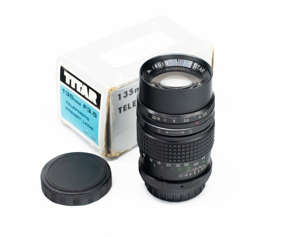 Titar 135mm f/3.5 Telephoto Lens with Box 18010 (M42 Mount) (Second Hand)