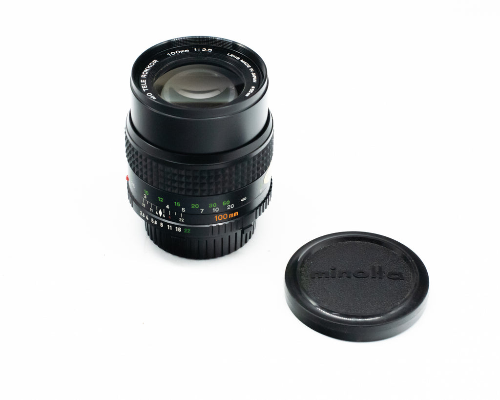 Minolta MD Tele Rokkor 100mm f/2.5 Lens with Rear Cap 1218433 (Second Hand)