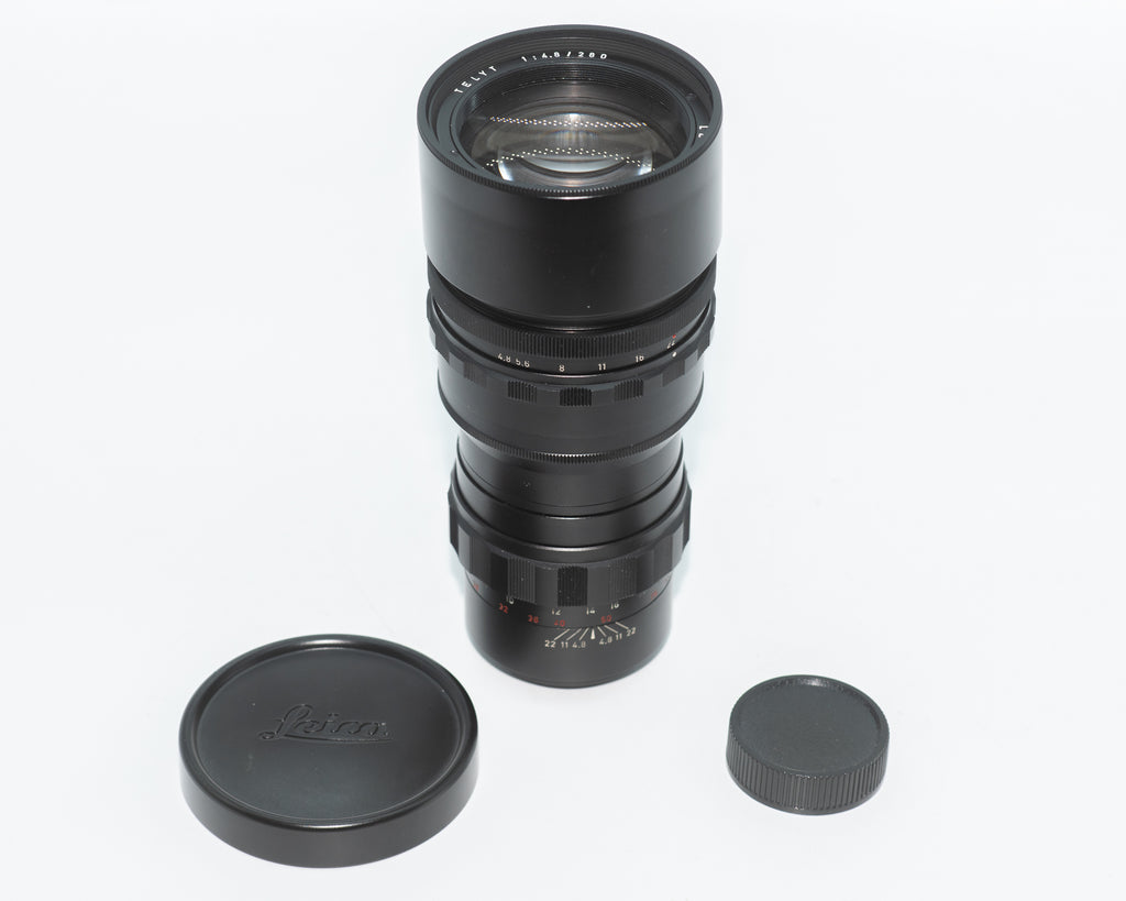 Leica M 280mm f/4.8 Leitz Telyt Canadian made Black Screw Mount with Caps (Second Hand)