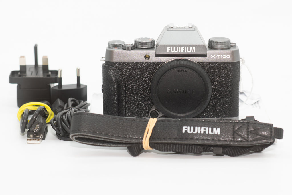 FUJIFILM X-T100 Digital Camera Grey with Charger and Manual 9WL03687 (Second Hand)