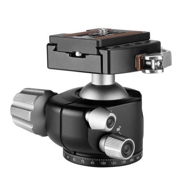 Leofoto LH-36LR 36mm Low Profile Ball Head with LR-50 Quick Release Lever Clamp and NP-50 Plate