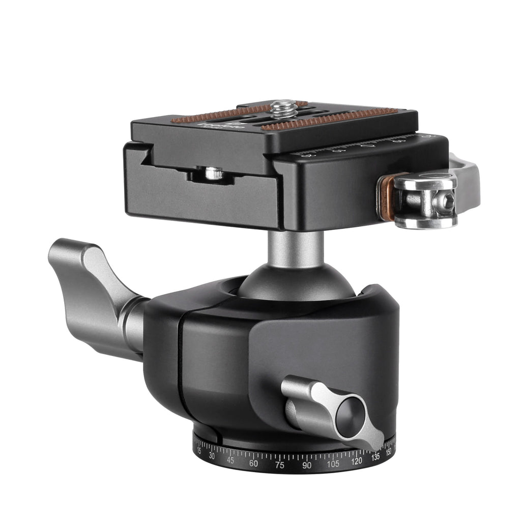 Leofoto LH-30LR 30mm Low Profile Ball Head with LR-50 Quick Release Lever Clamp and NP-50 Plate