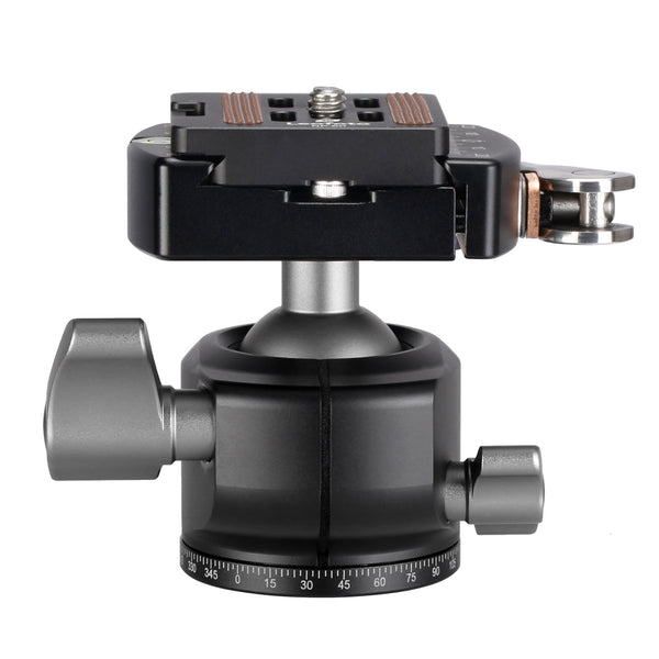 Leofoto LH-30LR 30mm Low Profile Ball Head with LR-50 Quick Release Lever Clamp and NP-50 Plate