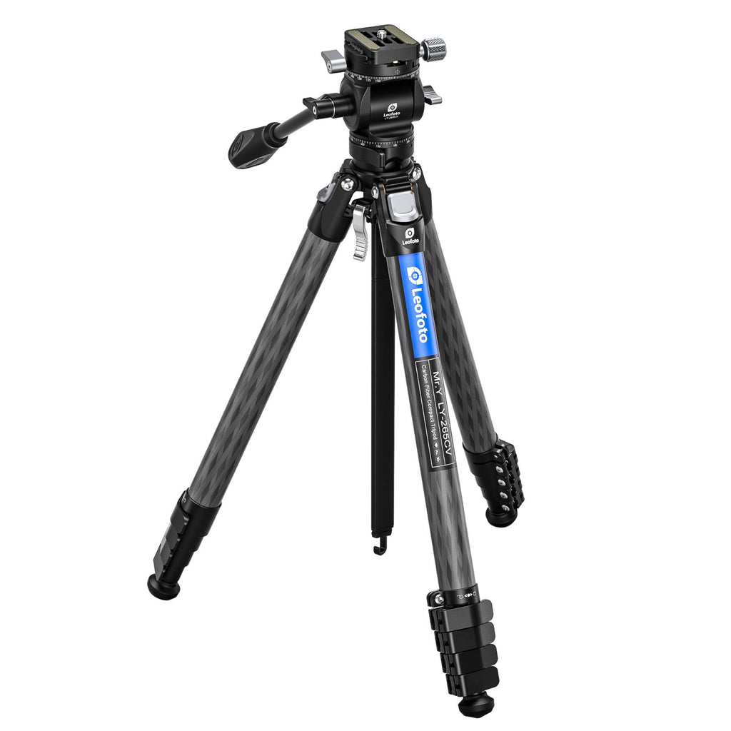 Leofoto LY-265CV Mr.Y Series Carbon Fibre Tripod with Inverted Ball Head + Video Head