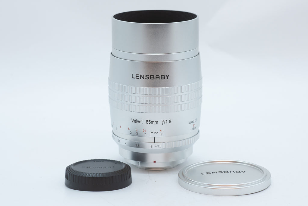 Lensbaby 85mm F1.8 Macro 1:2 Silver for Fujifilm X series (Second Hand)