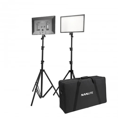 Nanlite LumiPad 25 High Output Bi-Color Soft LED Panel Twin Kit with Light Stands