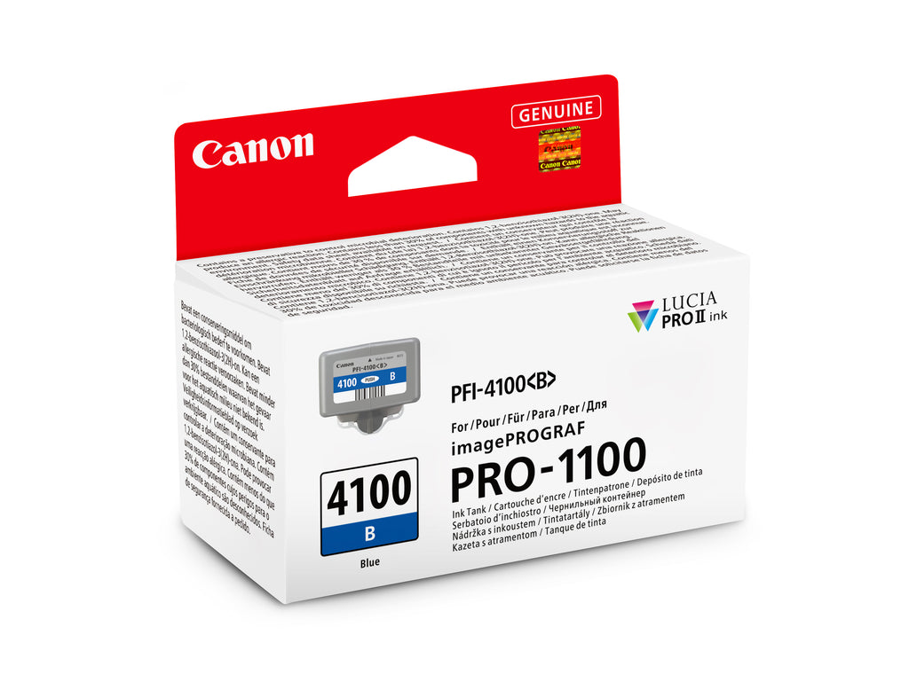 Canon PFI-4100 B Blue Pigment Ink Tank (80ml) for PRO-1100