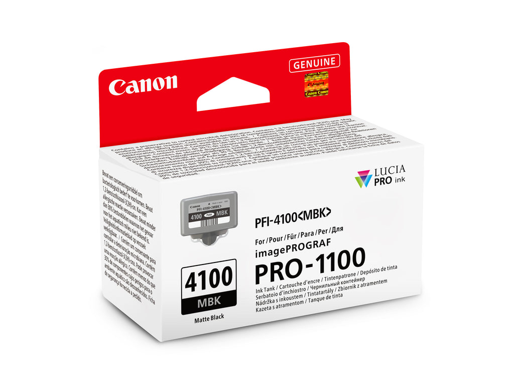 Canon PFI-4100 MBK Matte Black Pigment Ink Tank (80ml) for PRO-1100