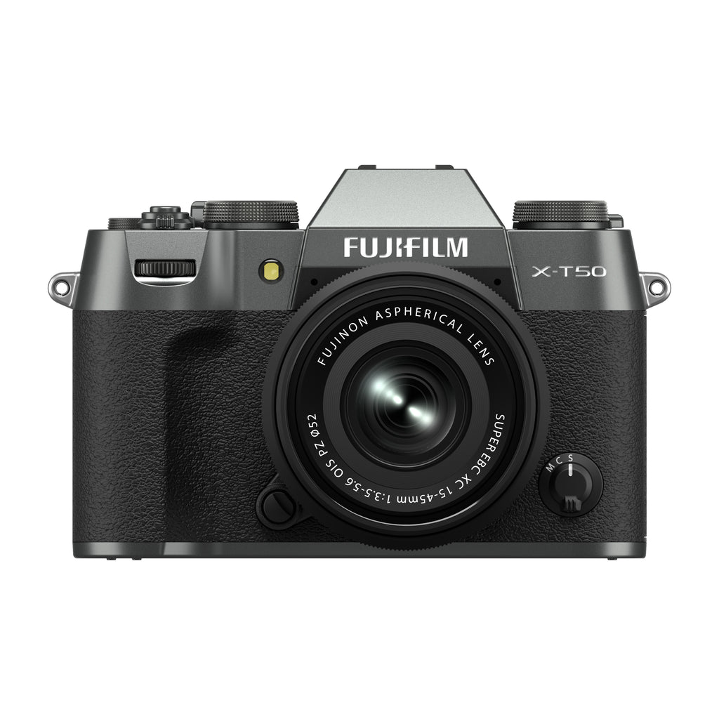 FUJIFILM X-T50 Mirrorless Camera (Charcoal Silver Body) with XC 15-45mm Lens Kit