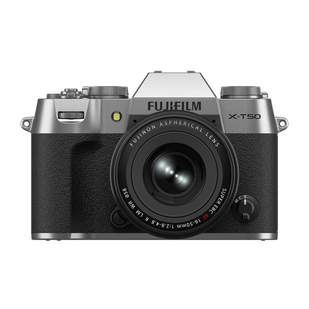 FUJIFILM X-T50 Mirrorless Camera (Silver Body) with XF 16-50mm f/2.8-4.8 R LM WR Lens Kit