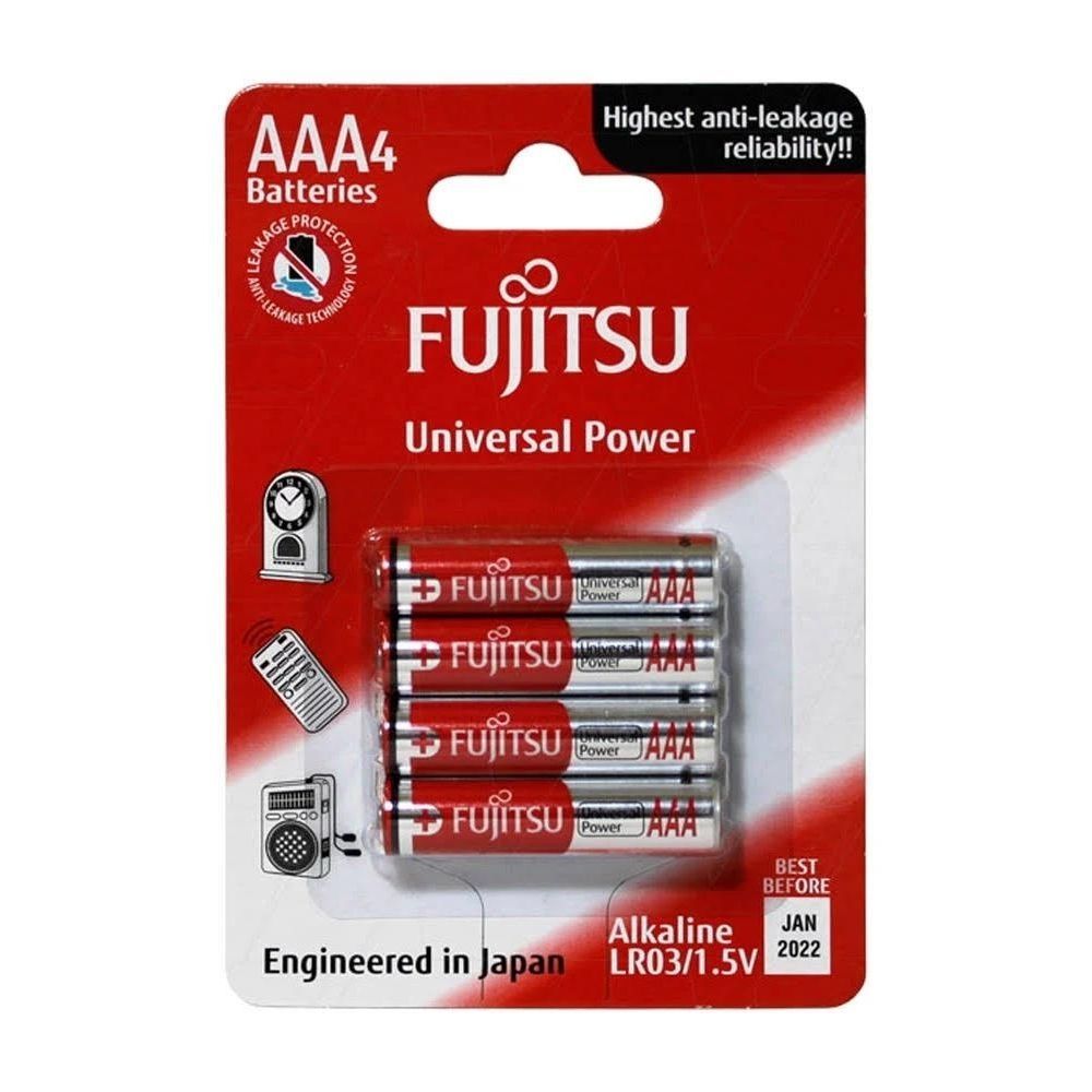 Fujitsu Alkaline 1.5V AAA Battery 4 Pack