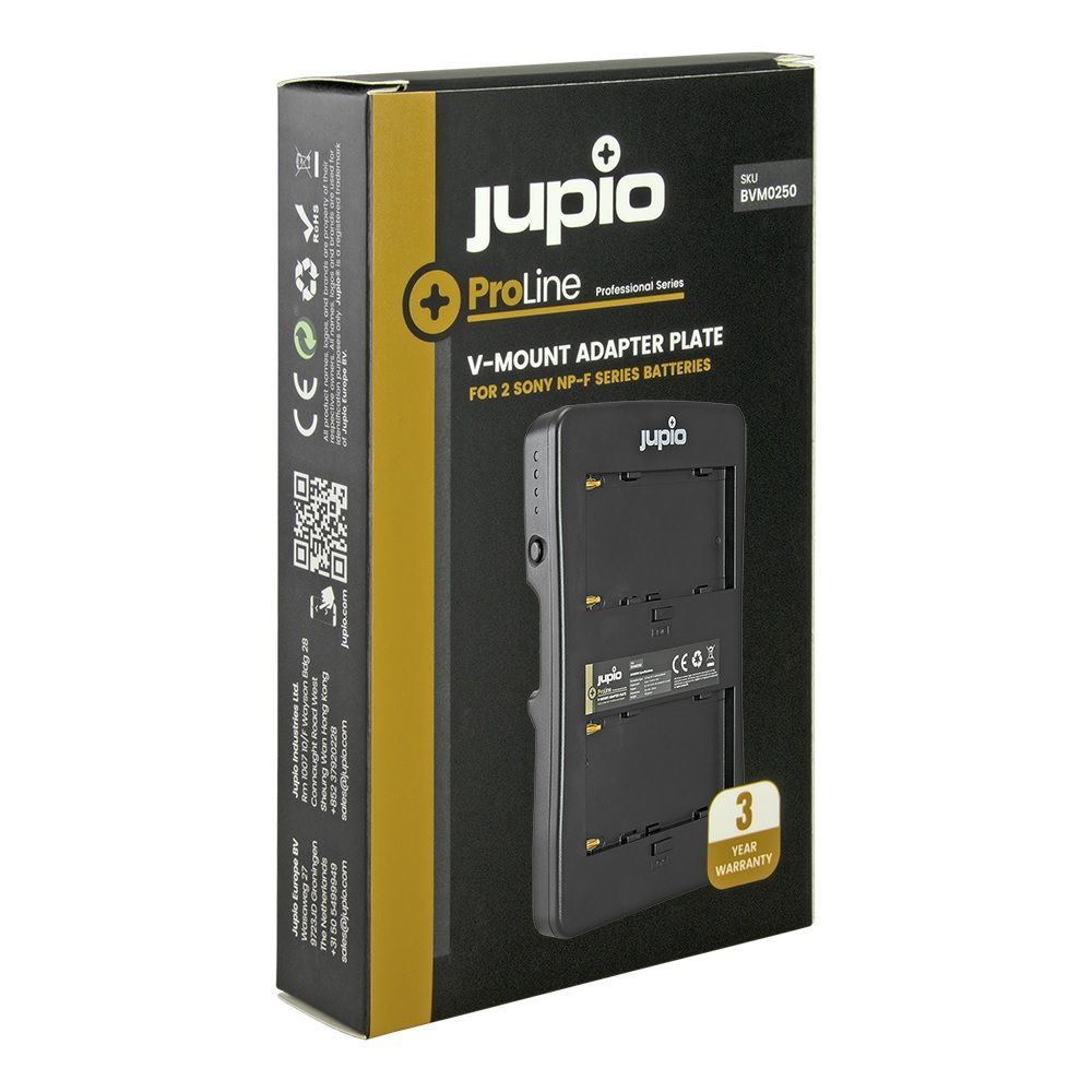 Jupio Proline V-Mount Adapter Plate for 2x Sony NP-F Series Batteries