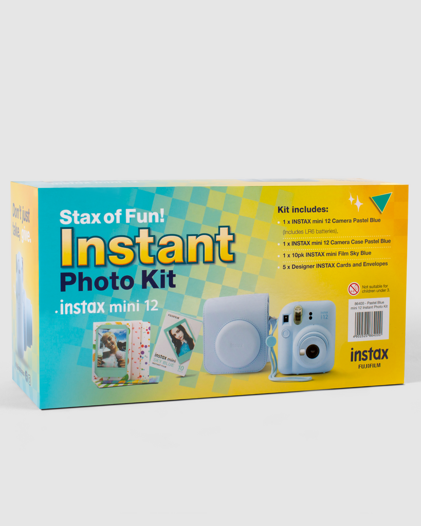 FujiFilm Instax Mini 12 Pastel Blue Holiday Bundle