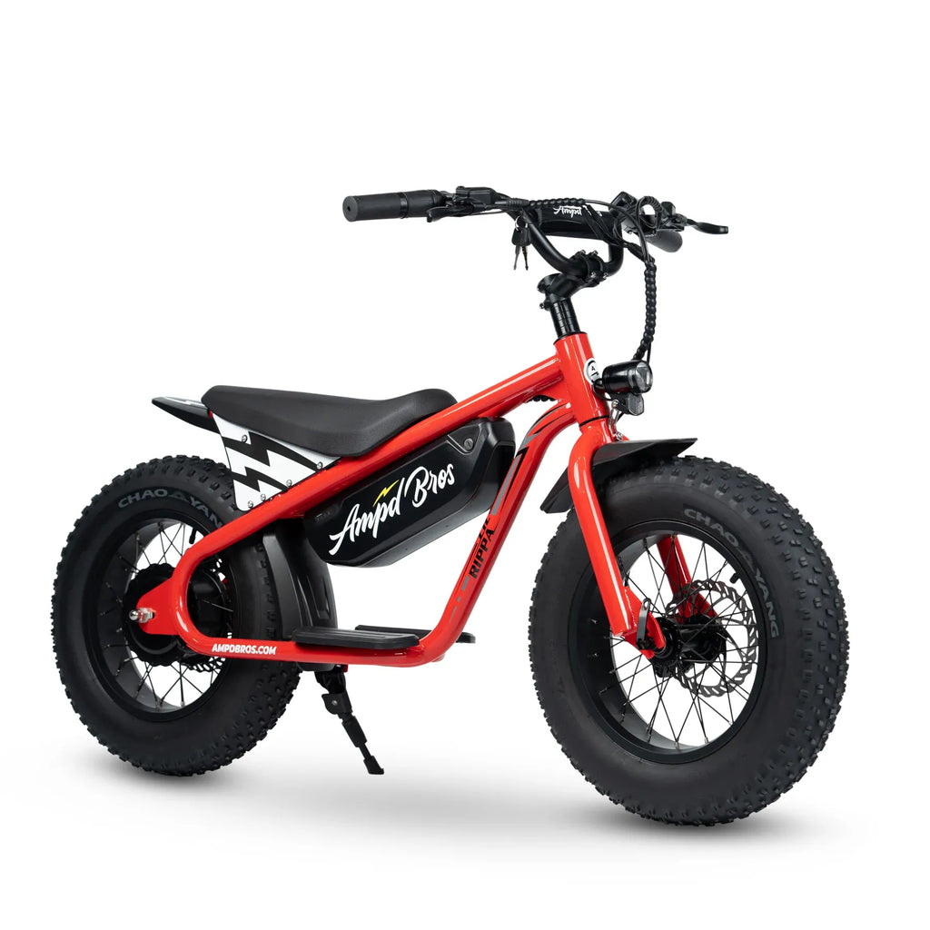 Ampd Bros Lil Rippa 16" Kids Fat Tyre Electric Bike (Racing Ruby)