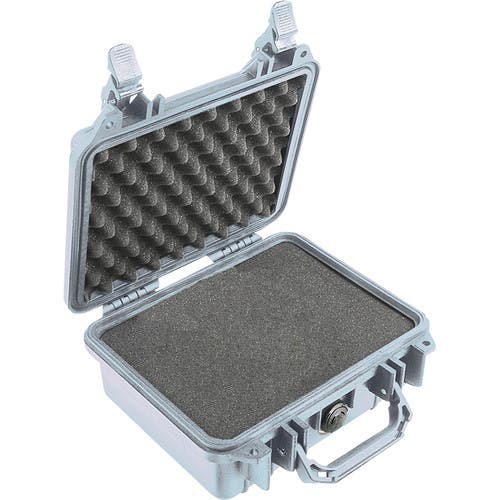 Pelican 1200 Case with Foam (Silver)